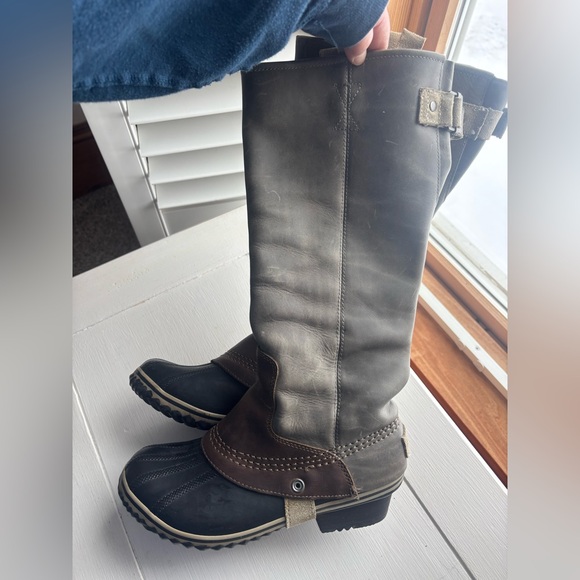 SOREL SLIMPACK TALL Women’s Leather RIDING BOOT! Shale gray, HTF GREAT PRICE!!! - Picture 5 of 12